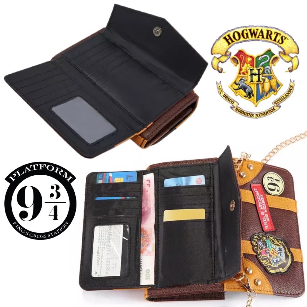 Harry Potter Hogwarts School Trunk Clutch Handbag Crossbody - Picture 4 of 16